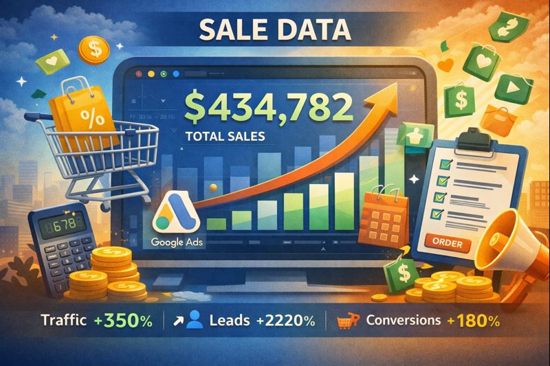 Before Google Ads → After Google Ads From Low Traffic to High-Converting Customers