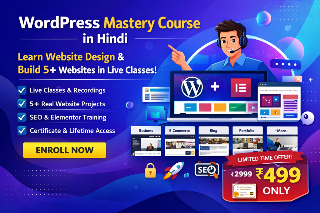 Best WordPress Course in Hindi Just ₹499 Live + Certificate